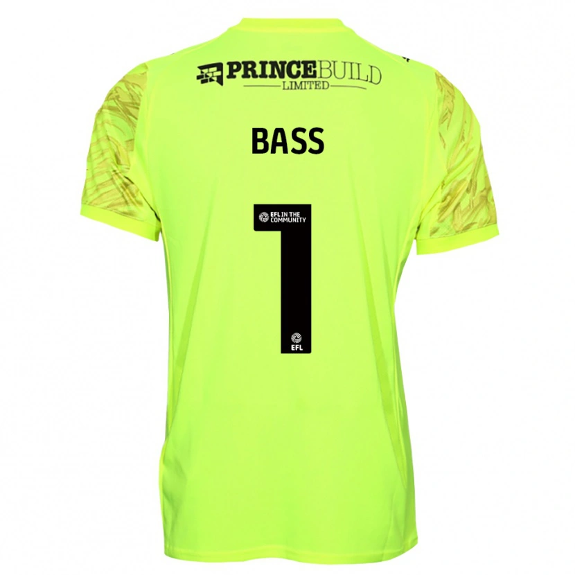 Danxen Kinder Alex Bass #1 Trikot Leuchtendes Grün Schwarz Torwarttrikot 2025/26