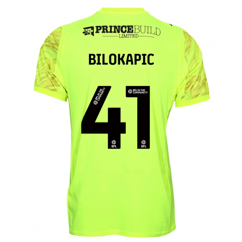 Danxen Kinder Nicholas Bilokapic #41 Trikot Leuchtendes Grün Schwarz Torwarttrikot 2025/26