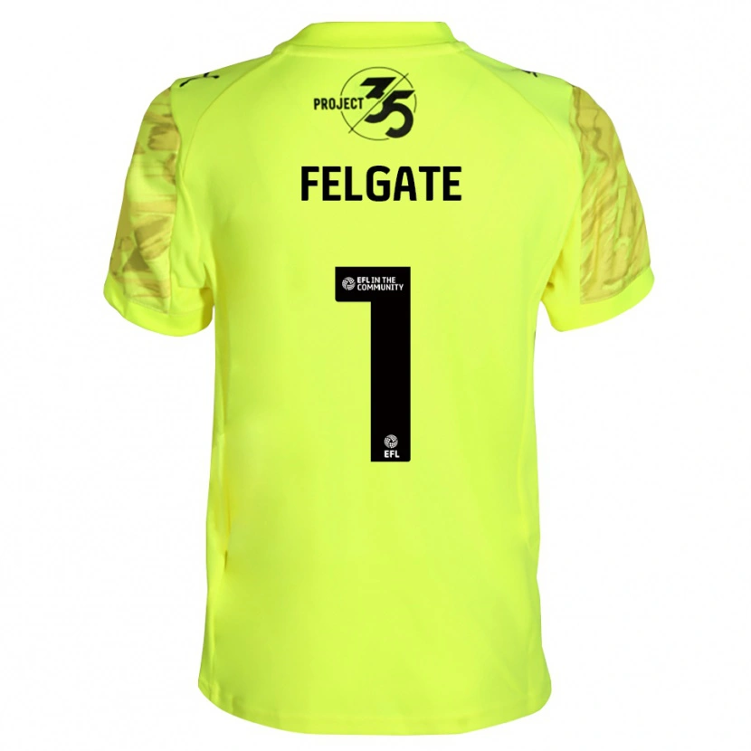 Danxen Kinder Lily Felgate #1 Trikot Leuchtendes Grün Schwarz Torwarttrikot 2025/26