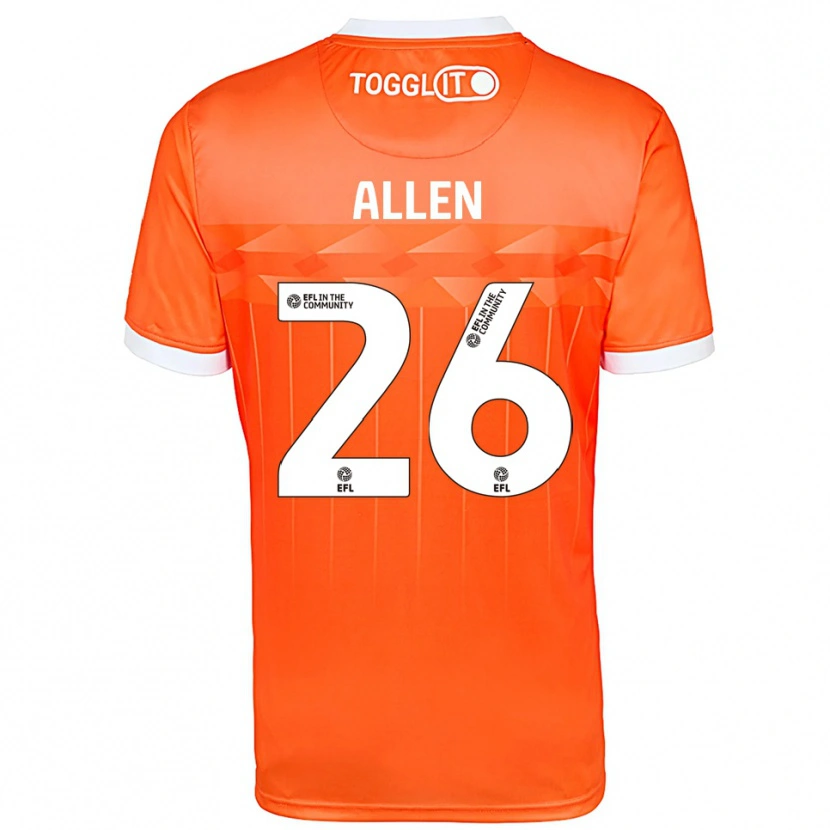 Danxen Kinder Lauren Allen #26 Trikot Orange Weiß Torwarttrikot 2025/26