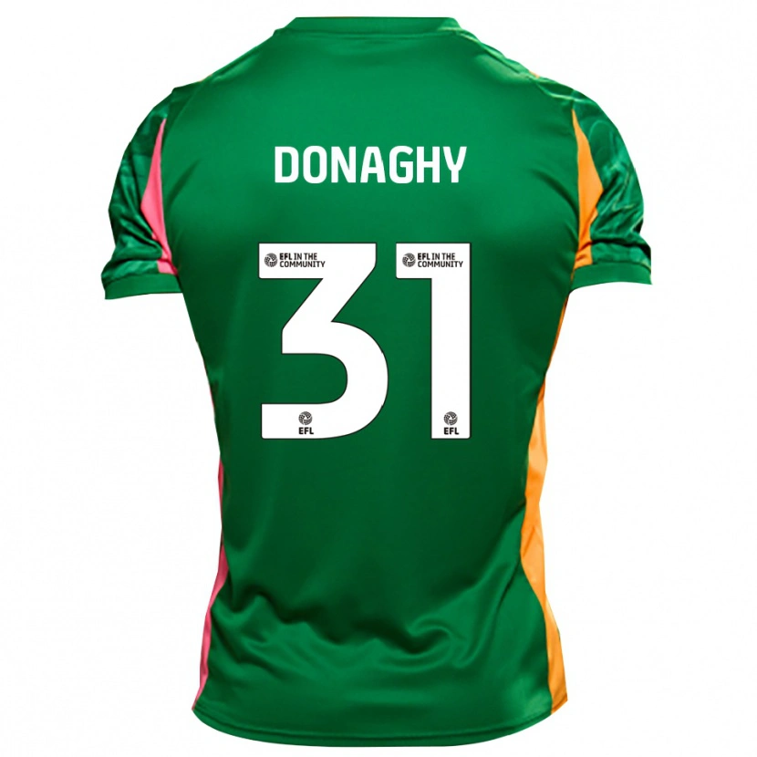 Danxen Kinder Tom Donaghy #31 Trikot Grün Orange Torwarttrikot 2025/26