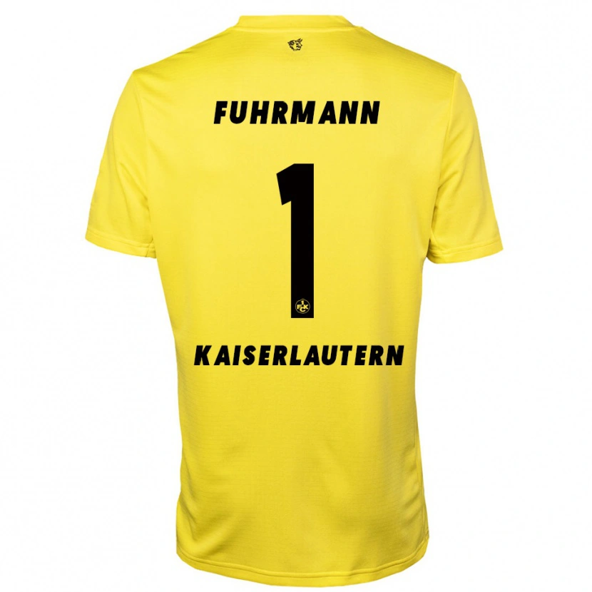 Danxen Kinder Lasse Fuhrmann #1 Trikot Gelb Schwarz Torwarttrikot 2025/26