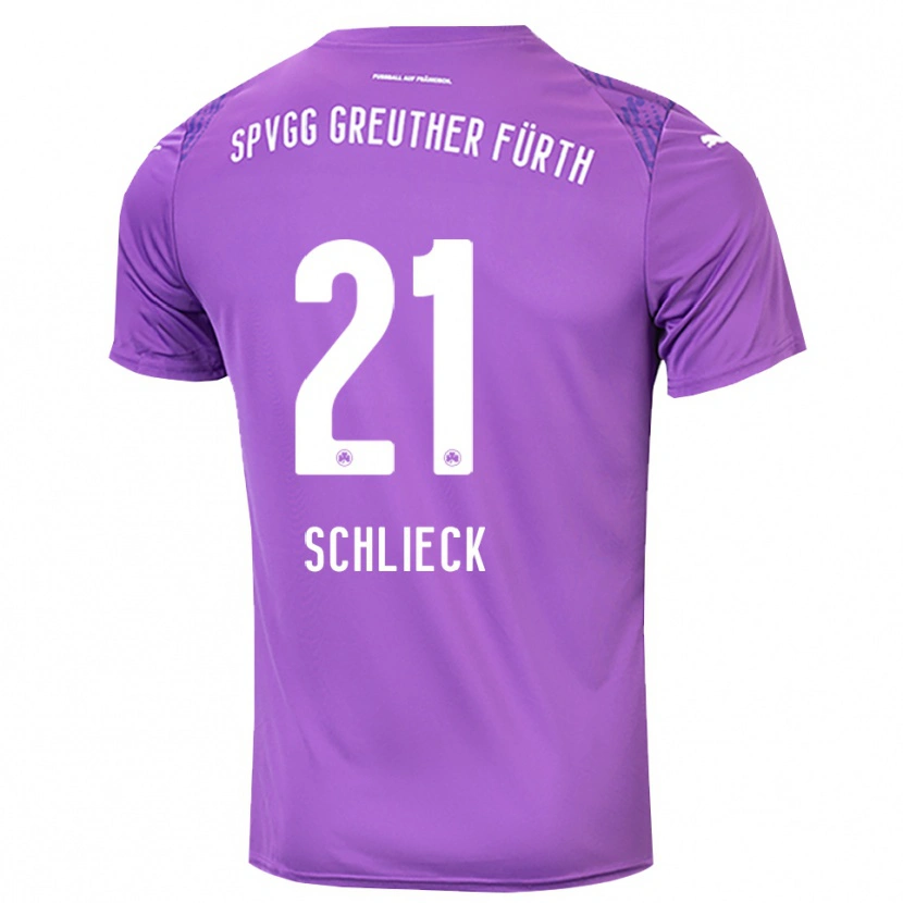Danxen Kinder Timo Schlieck #21 Trikot Lila Weiß Torwarttrikot 2025/26