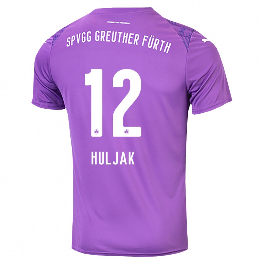 Danxen Kinder Dominik Huljak #12 Trikot Lila Weiß Torwarttrikot 2025/26