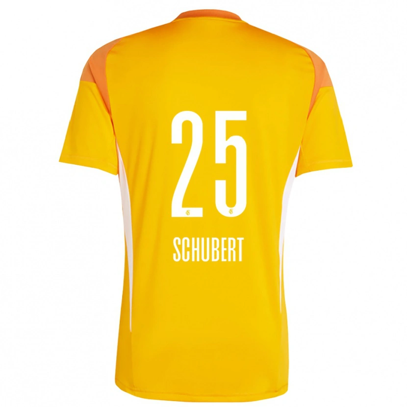 Danxen Kinder Leonardo Schubert #25 Trikot Gelb Orange Torwarttrikot 2025/26