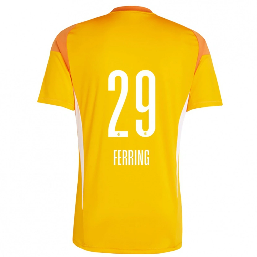 Danxen Kinder Johannes Ferring #29 Trikot Gelb Orange Torwarttrikot 2025/26