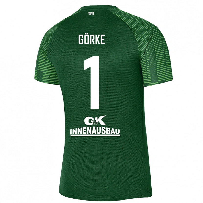 Danxen Kinder Arthur Görke #1 Trikot Tiefgrün Schwarz Torwarttrikot 2025/26