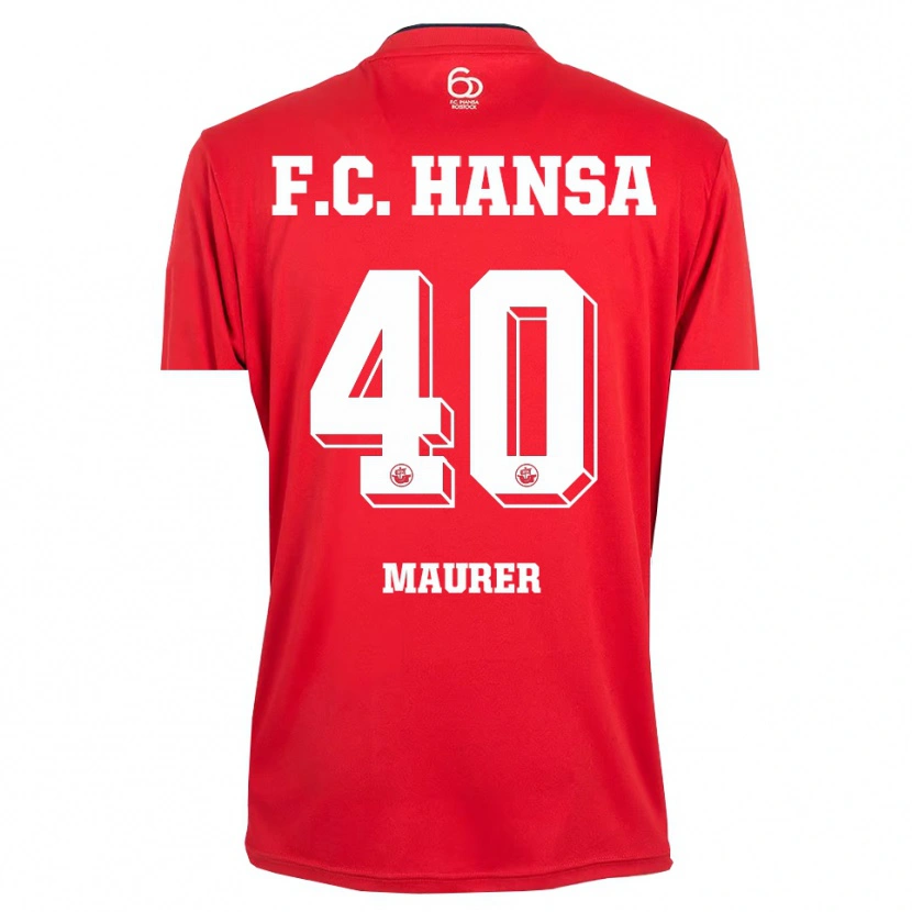 Danxen Kinder Erik Maurer #40 Trikot Rot Weiß Torwarttrikot 2025/26