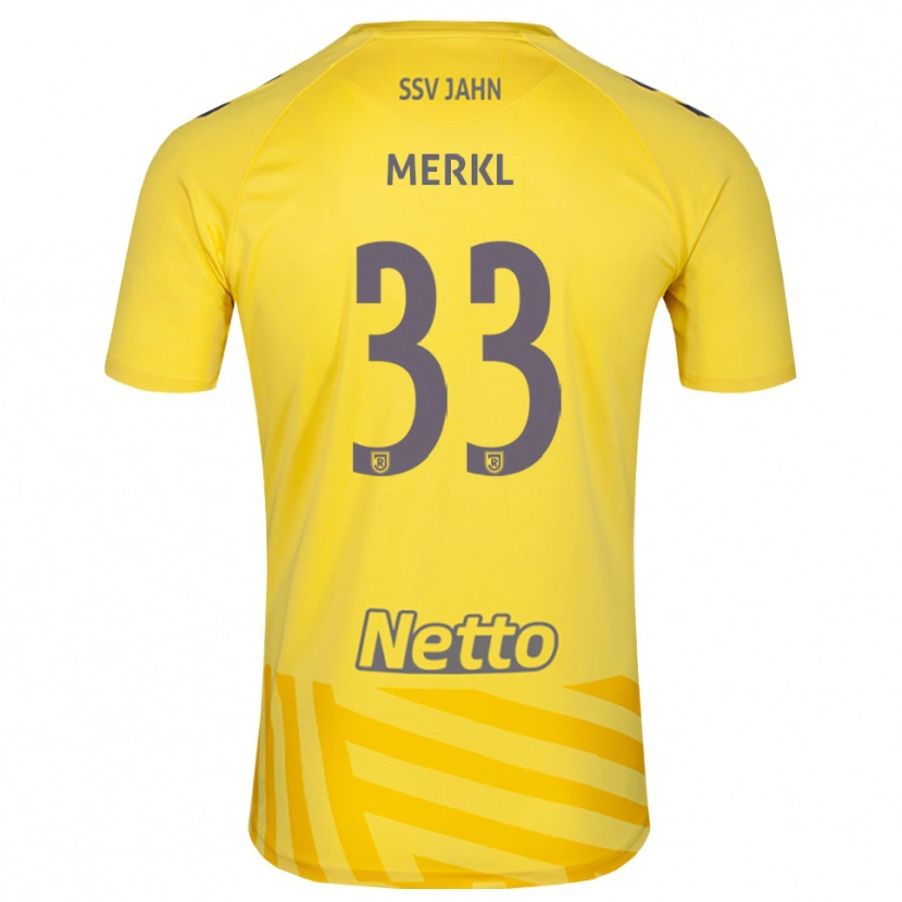 Danxen Kinder Maurice Merkl #33 Trikot Gelb Grau Torwarttrikot 2025/26