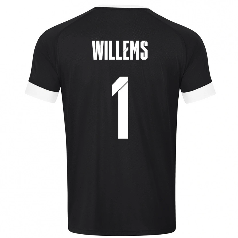 Danxen Kinder Leon Willems #1 Trikot Schwarz Weiß Torwarttrikot 2025/26
