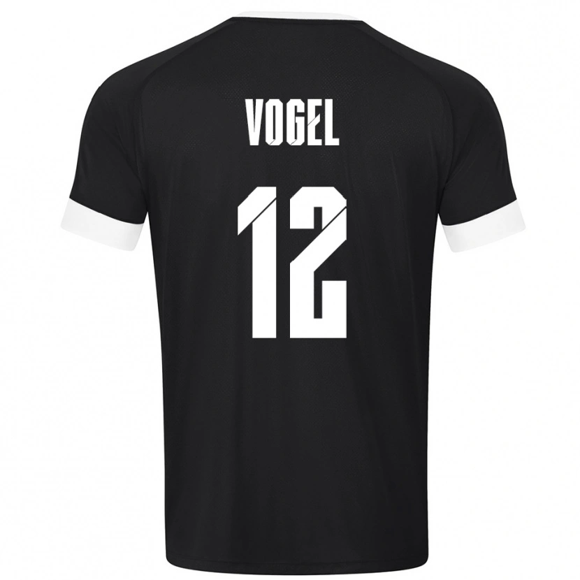 Danxen Kinder Colin Vogel #12 Trikot Schwarz Weiß Torwarttrikot 2025/26