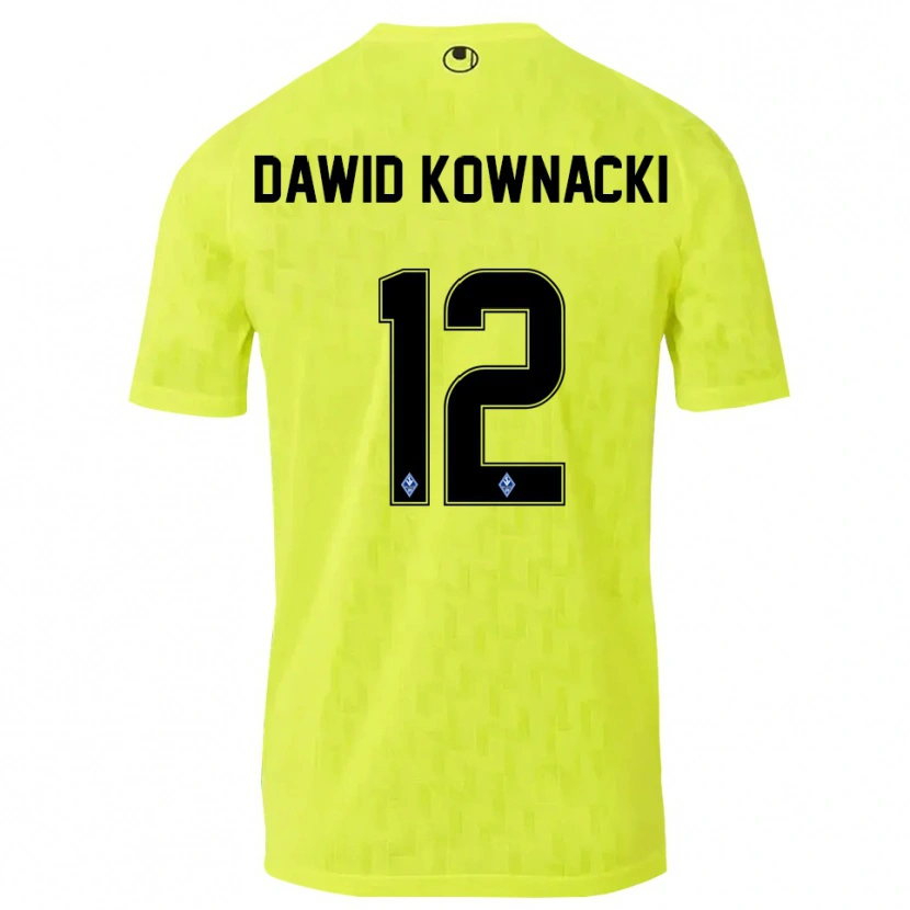 Danxen Kinder Jakub Dawid Kownacki #12 Trikot Gelb Schwarz Torwarttrikot 2025/26