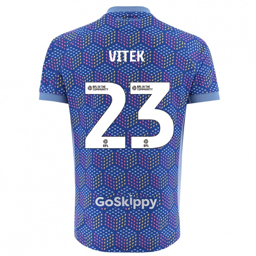Danxen Kinder Radek Vítek #23 Trikot Blau Schwarz Torwarttrikot 2025/26