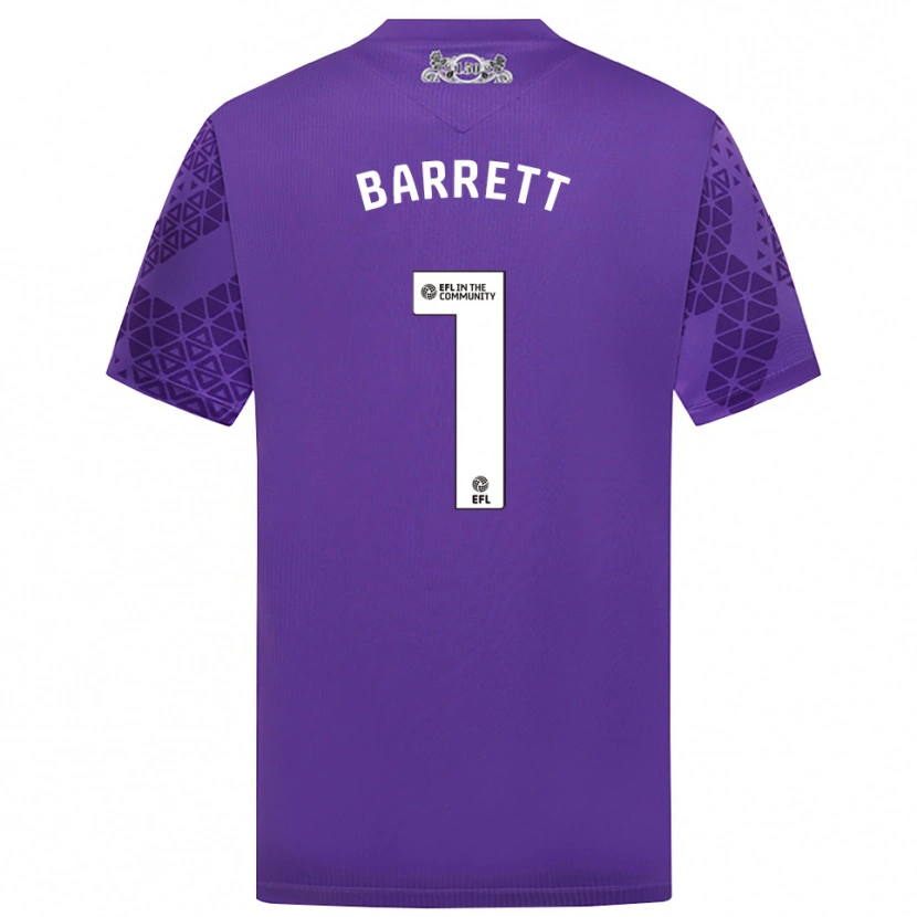 Danxen Kinder Jack Barrett #1 Trikot Violett Weiß Torwarttrikot 2025/26