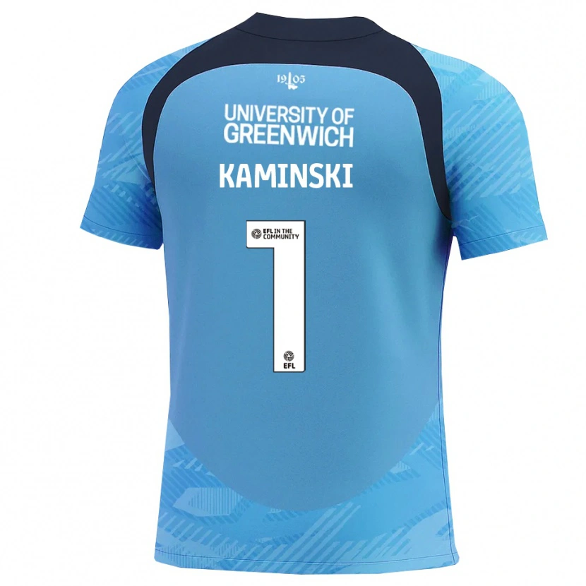 Danxen Kinder Thomas Kaminski #1 Trikot Blau Weiß Torwarttrikot 2025/26