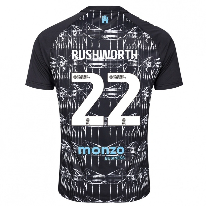 Danxen Kinder Carl Rushworth #22 Trikot Schwarz Blau Torwarttrikot 2025/26