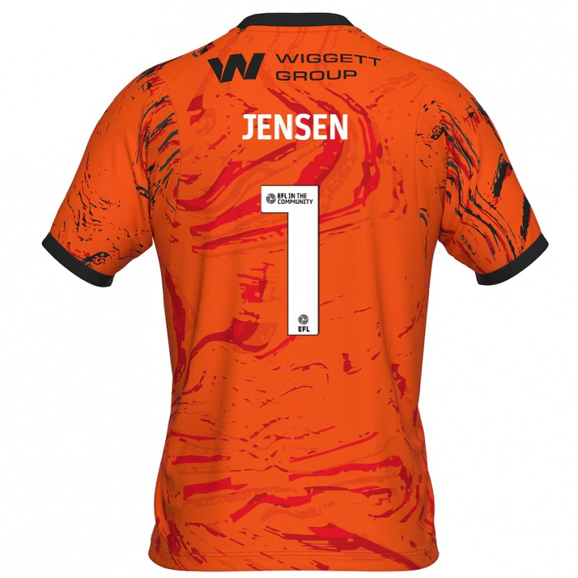 Danxen Kinder Lukas Jensen #1 Trikot Orange Schwarz Torwarttrikot 2025/26