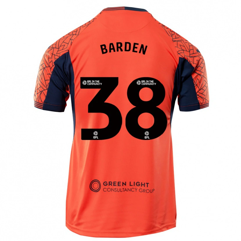 Danxen Kinder Daniel Barden #38 Trikot Orange Schwarz Torwarttrikot 2025/26