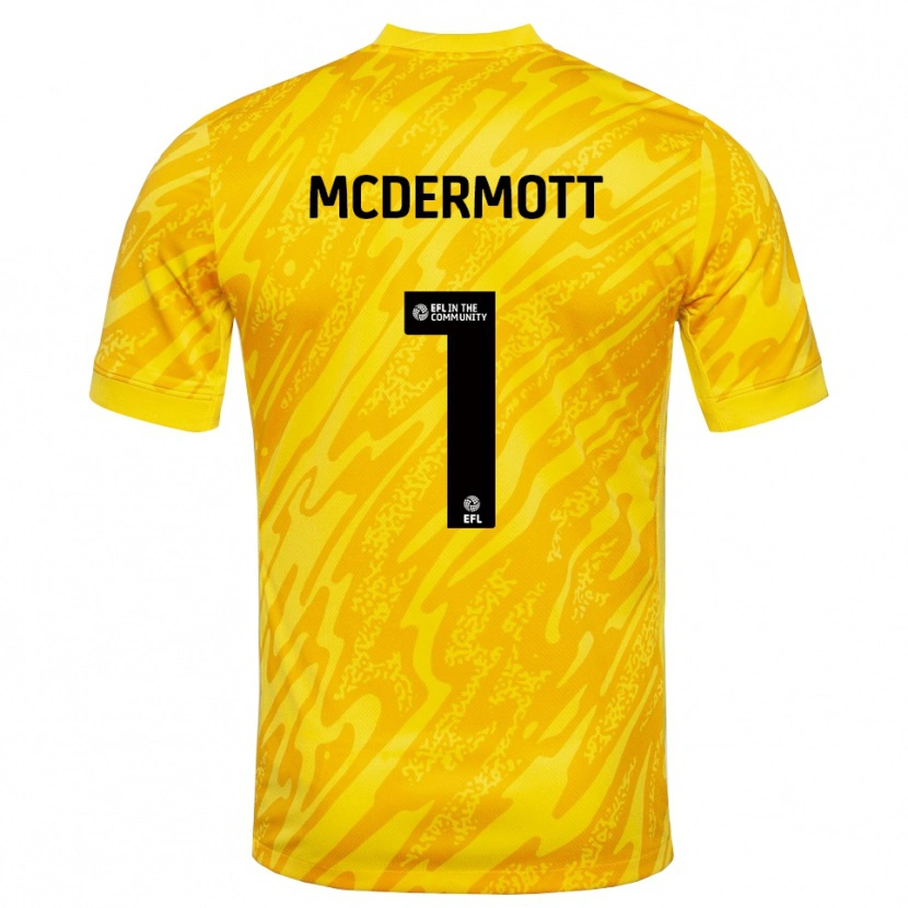 Danxen Kinder Conal McDermott #1 Trikot Gelb Schwarz Torwarttrikot 2025/26