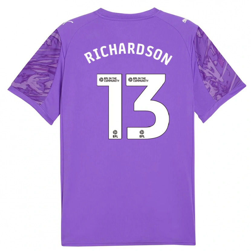 Danxen Kinder Cale Richardson #13 Trikot Lila Weiß Torwarttrikot 2025/26