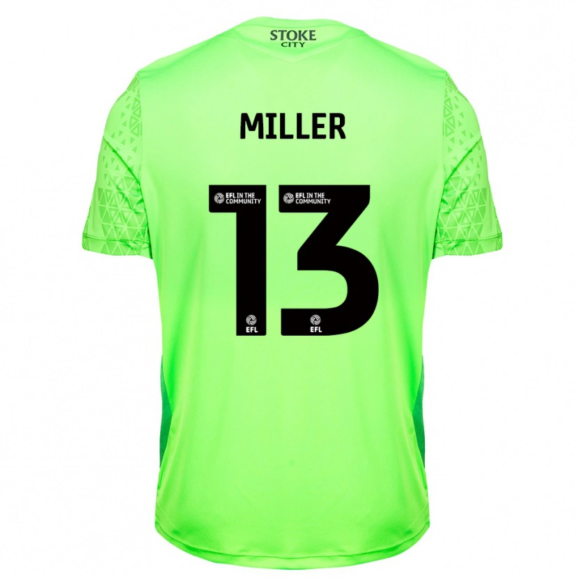 Danxen Kinder Tom Miller #13 Trikot Grün Schwarz Torwarttrikot 2025/26
