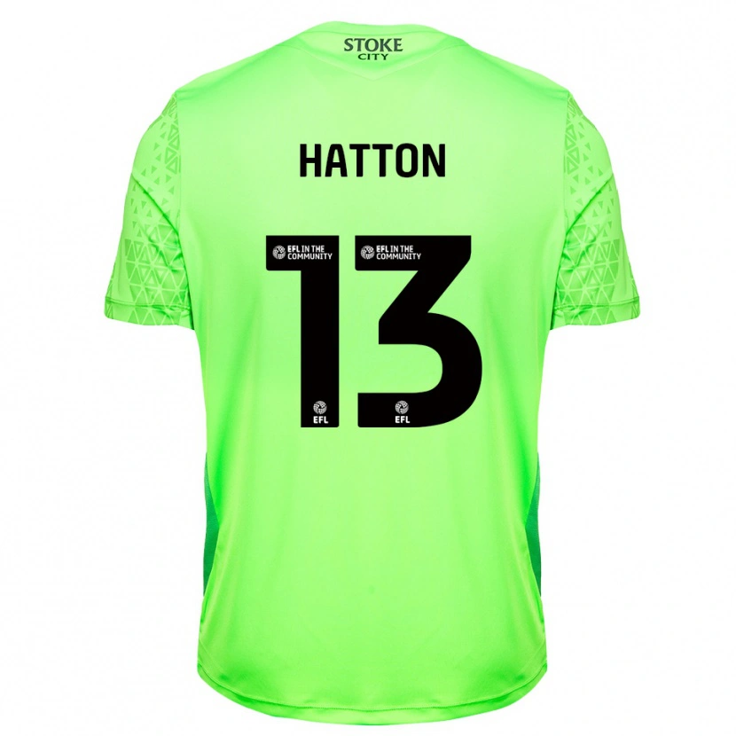 Danxen Kinder Oscar Hatton #13 Trikot Grün Schwarz Torwarttrikot 2025/26