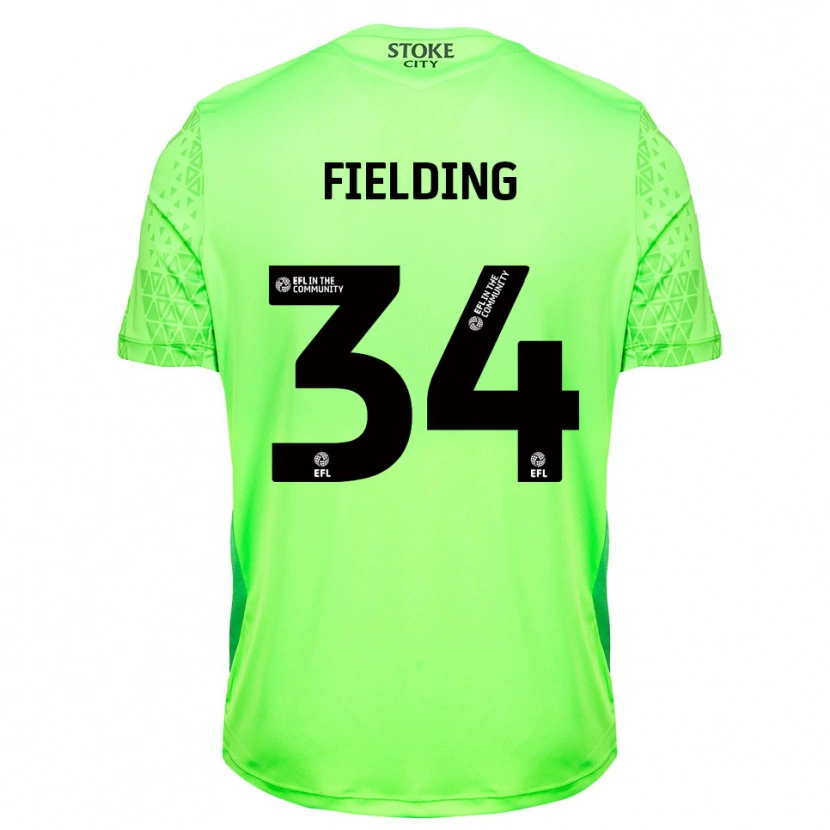 Danxen Kinder Frank Fielding #34 Trikot Grün Schwarz Torwarttrikot 2025/26