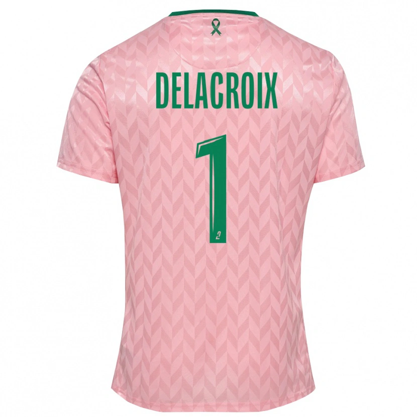 Danxen Kinder Noa Delacroix #1 Trikot Pink Grün Torwarttrikot 2025/26