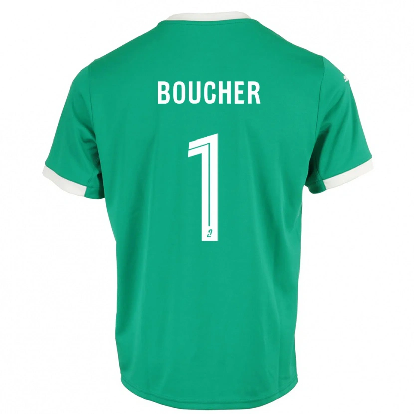 Danxen Kinder Zacharie Boucher #1 Trikot Grün Weiß Torwarttrikot 2025/26
