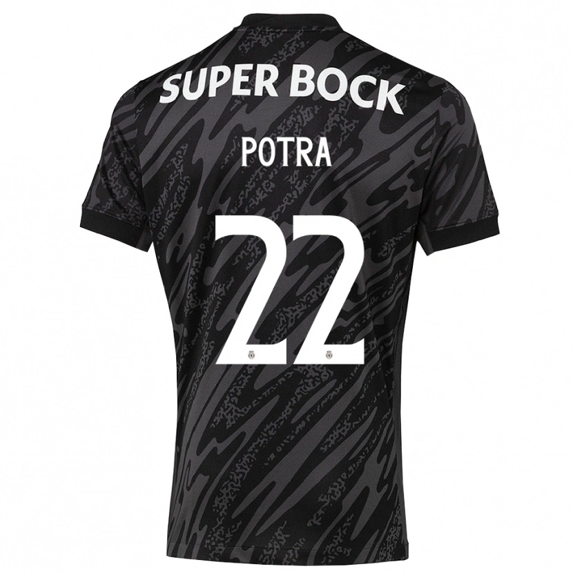 Danxen Kinder Catarina Potra #22 Trikot Grau Schwarz Weiß Torwarttrikot 2025/26
