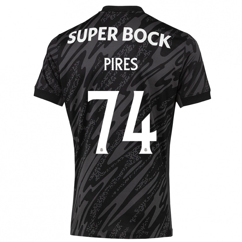 Danxen Kinder Guilherme Pires #74 Trikot Grau Schwarz Weiß Torwarttrikot 2025/26