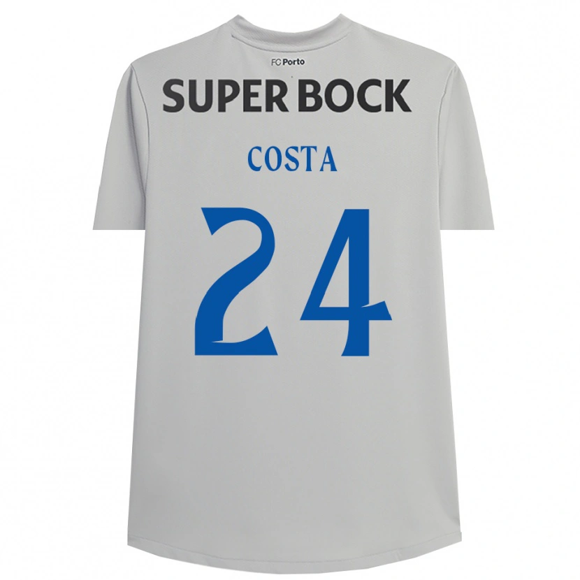 Danxen Kinder João Costa #24 Trikot Hellgrau Schwarz Torwarttrikot 2025/26