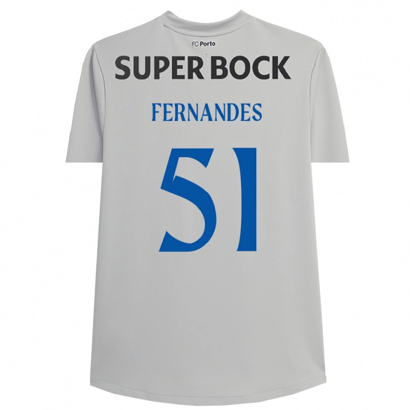 Danxen Kinder Diogo Fernandes #51 Trikot Hellgrau Schwarz Torwarttrikot 2025/26