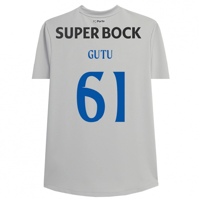 Danxen Kinder Denis Gutu #61 Trikot Hellgrau Schwarz Torwarttrikot 2025/26