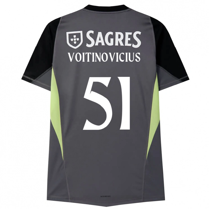Danxen Kinder Arnas Voitinovičius #51 Trikot Dunkelgrau Schwarz Torwarttrikot 2025/26