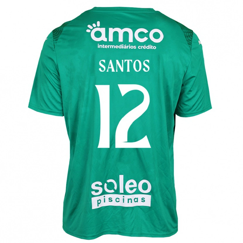 Danxen Kinder Matheus Santos #12 Trikot Grün Weiß Torwarttrikot 2025/26