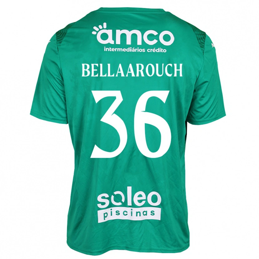 Danxen Kinder Alaa Bellaarouch #36 Trikot Grün Weiß Torwarttrikot 2025/26
