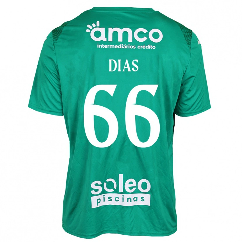 Danxen Kinder Gonçalo Dias #66 Trikot Grün Weiß Torwarttrikot 2025/26