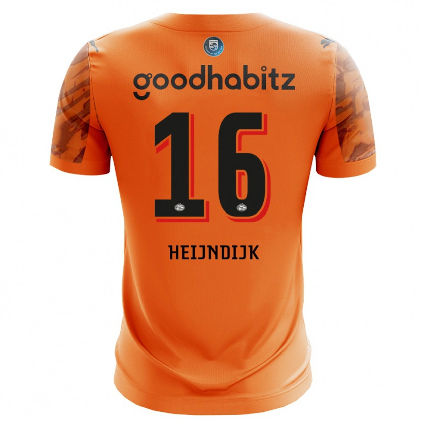 Danxen Kinder Bram Heijndijk #16 Trikot Orange Schwarz Torwarttrikot 2025/26