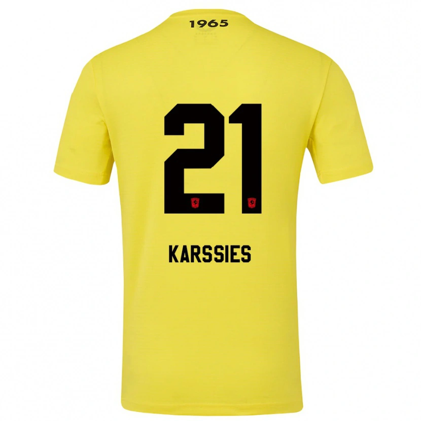 Danxen Kinder Sam Karssies #21 Trikot Gelb Schwarz Torwarttrikot 2025/26