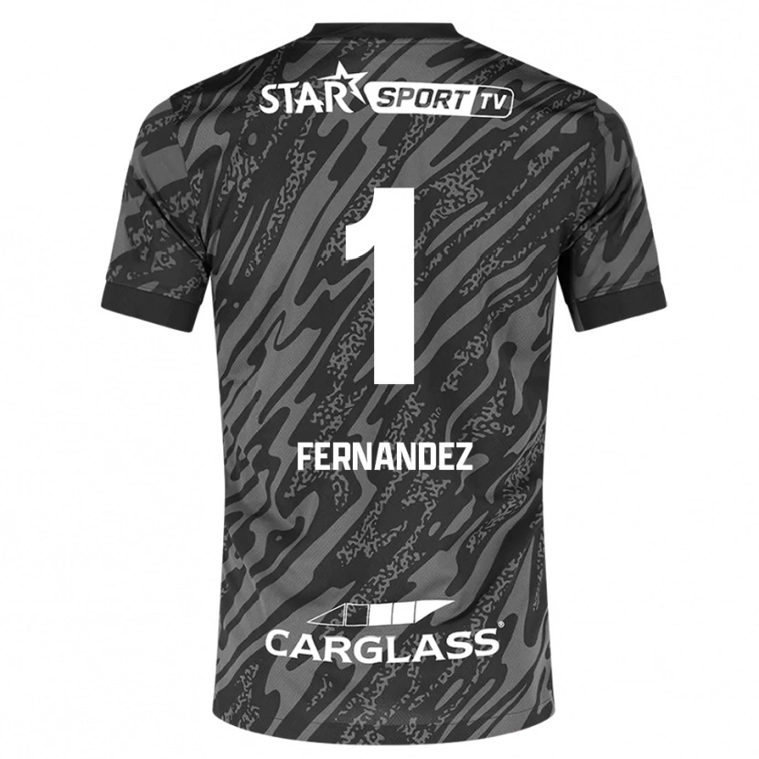 Danxen Kinder Elias Gonzalez Fernandez #1 Trikot Dunkelgrau Schwarz Torwarttrikot 2025/26
