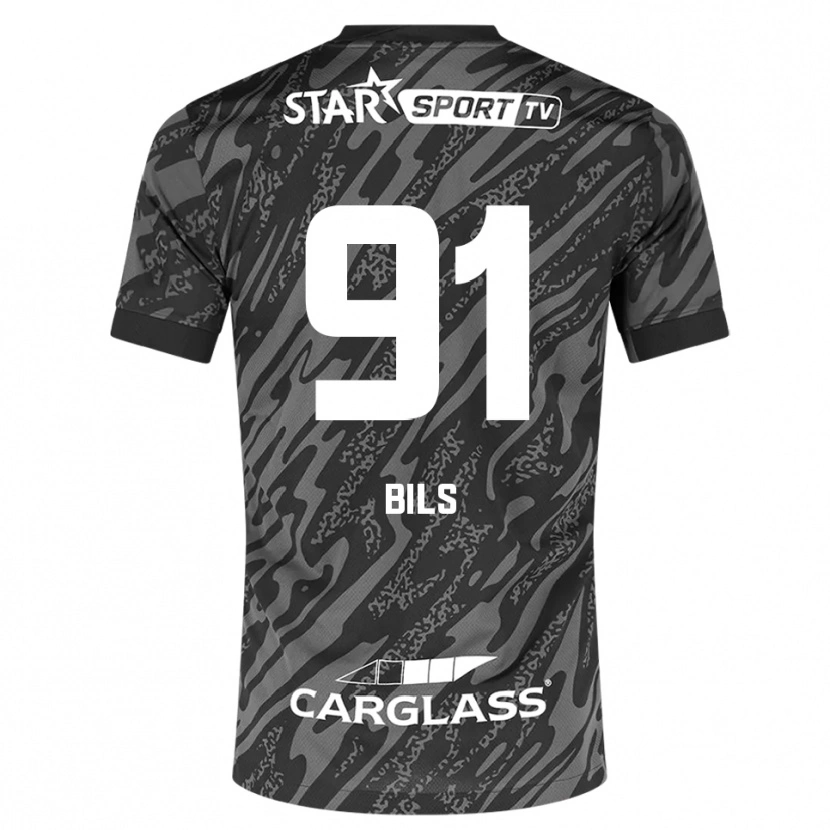 Danxen Kinder Elise Bils #91 Trikot Dunkelgrau Schwarz Torwarttrikot 2025/26