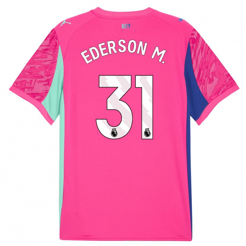 Danxen Kinder Ederson #31 Trikot Rosenrosa Torwarttrikot 2025/26