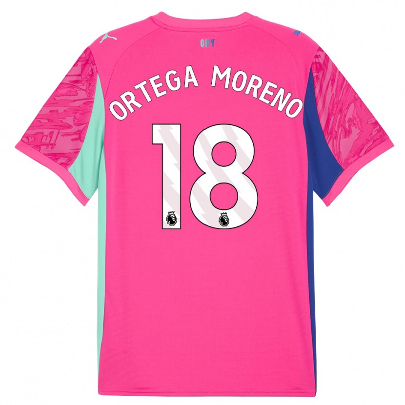 Danxen Kinder Stefan Ortega #18 Trikot Rosenrosa Torwarttrikot 2025/26