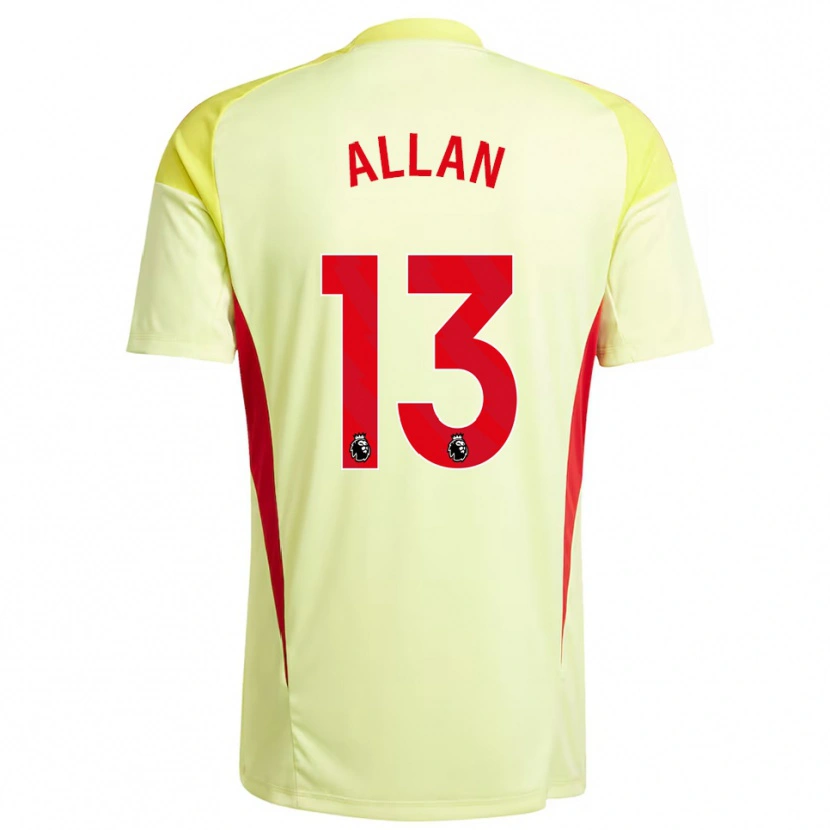 Danxen Kinder Jack Allan #13 Trikot Hellgelb Torwarttrikot 2025/26