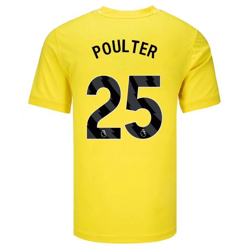 Danxen Kinder Hannah Poulter #25 Trikot Gelb Schwarz Torwarttrikot 2025/26