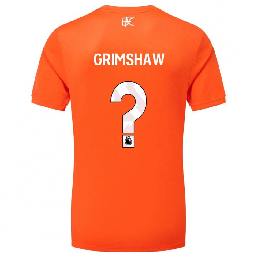 Danxen Kinder Harry Grimshaw #0 Trikot Orange Weiß Torwarttrikot 2025/26