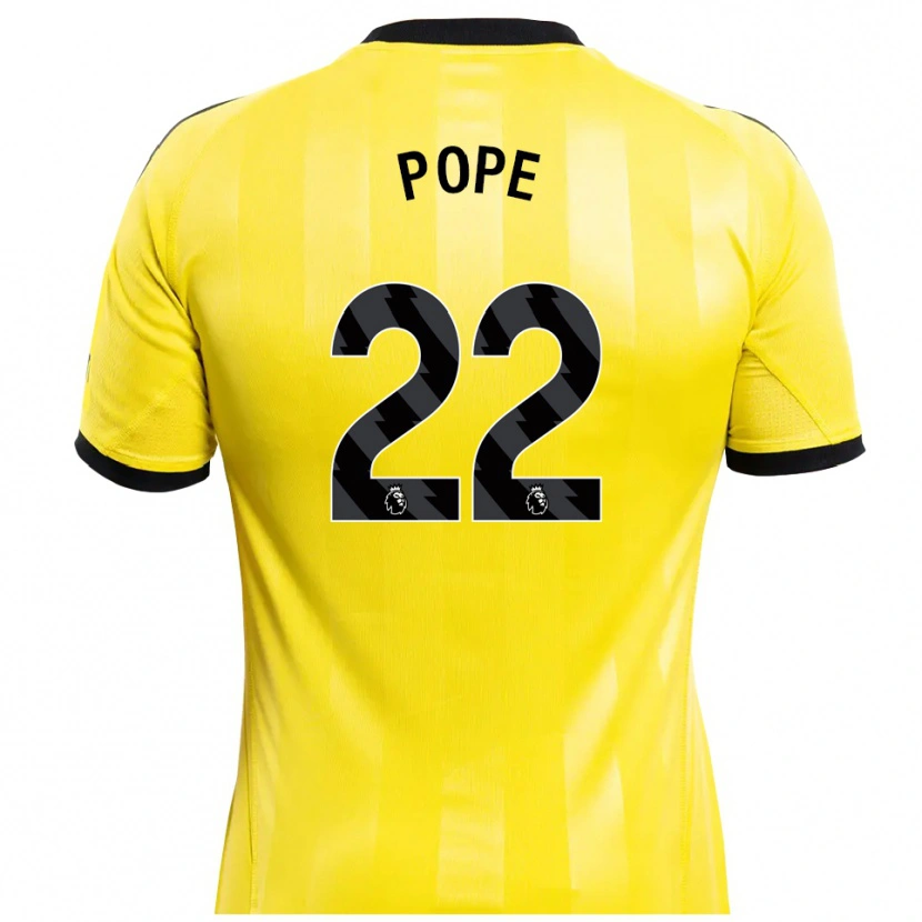 Danxen Kinder Nick Pope #22 Trikot Gelb Schwarz Torwarttrikot 2025/26