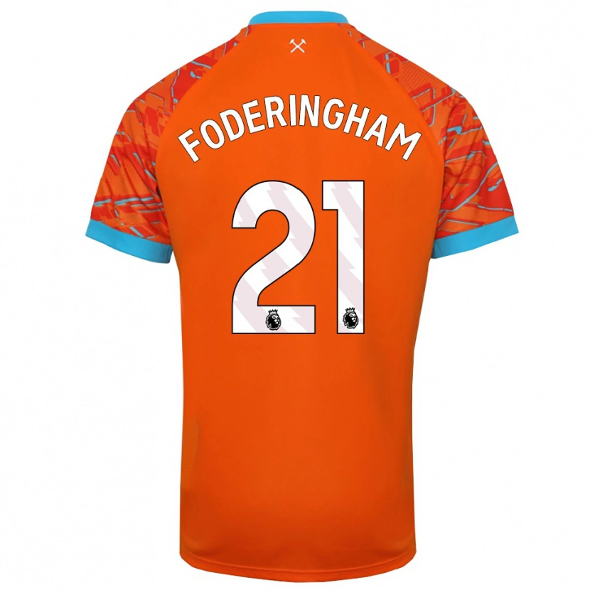 Danxen Kinder Wes Foderingham #21 Trikot Orange Weiß Torwarttrikot 2025/26