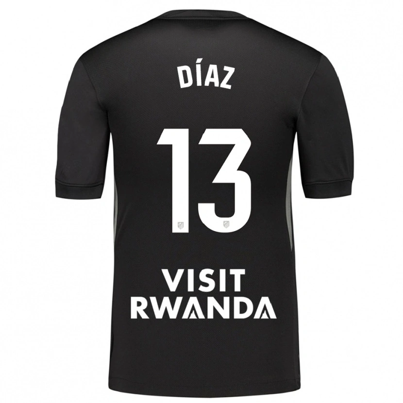Danxen Kinder Diego Díaz #13 Trikot Schwarz Weiß Torwarttrikot 2025/26